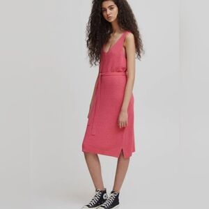 ICHI PINK DISTRESSED SUMMER DRESS SIZE MEDIUM